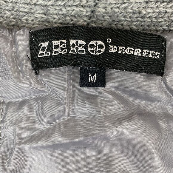 Zero Degrees Mens M Wool Shawl Collar Cardigan Sweater Gray Preppy Academia - Picture 3 of 16